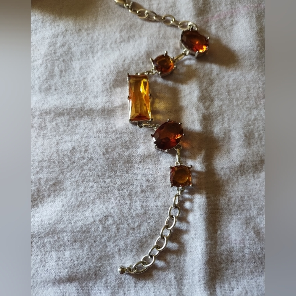 🇺🇸 Clearance 🇺🇸Elegant Silver and Amber Bracelet